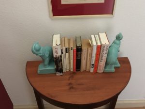 Büchertisch beim Bouquinisten-Festival an der Saar