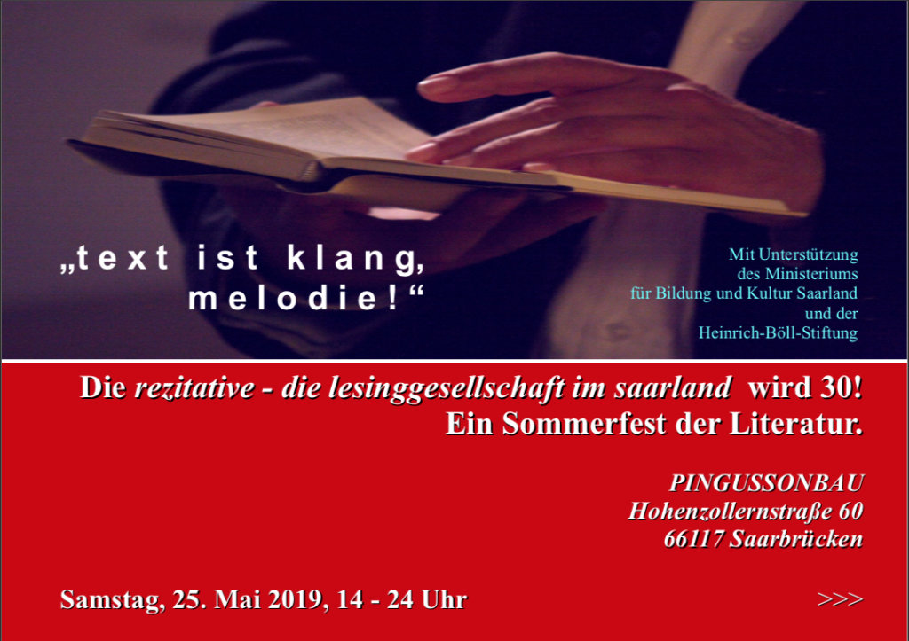Saarbrücker Rezitative wird 30 - Postkarte