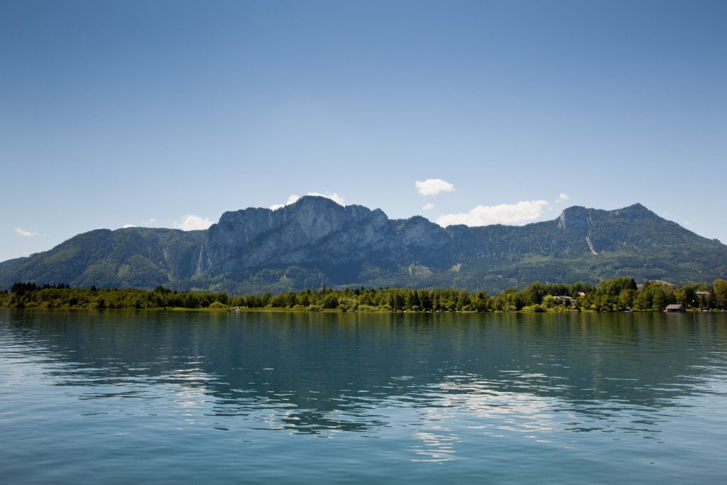 Drachenwand vom Mondsee aus betrachtet